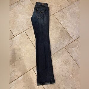 Luck Brand straight leg dark wash low-rise jeans